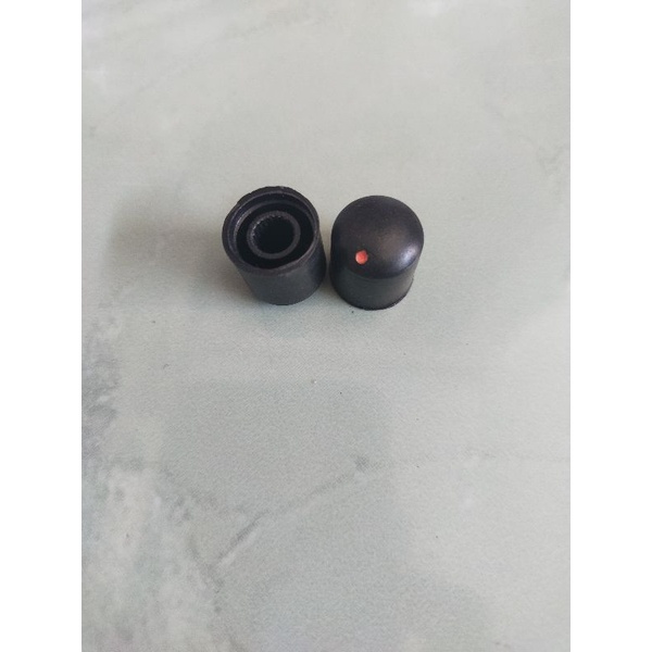 kenop potensio hitam plastik 14 mm