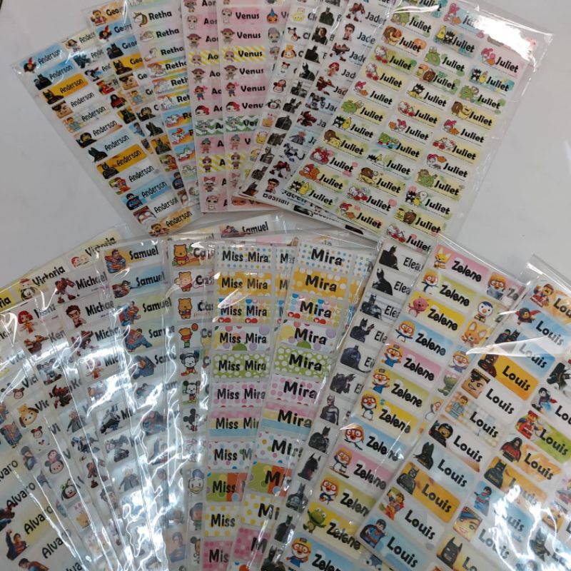 

Label Nama Waterproof