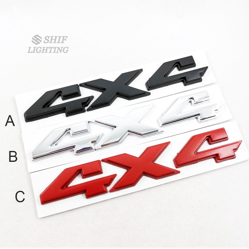 1x Stiker Emblem Badge Logo Bagasi Belakang Mobil 4 x 4 4x4 Limited Logo Untuk Jeep Ford