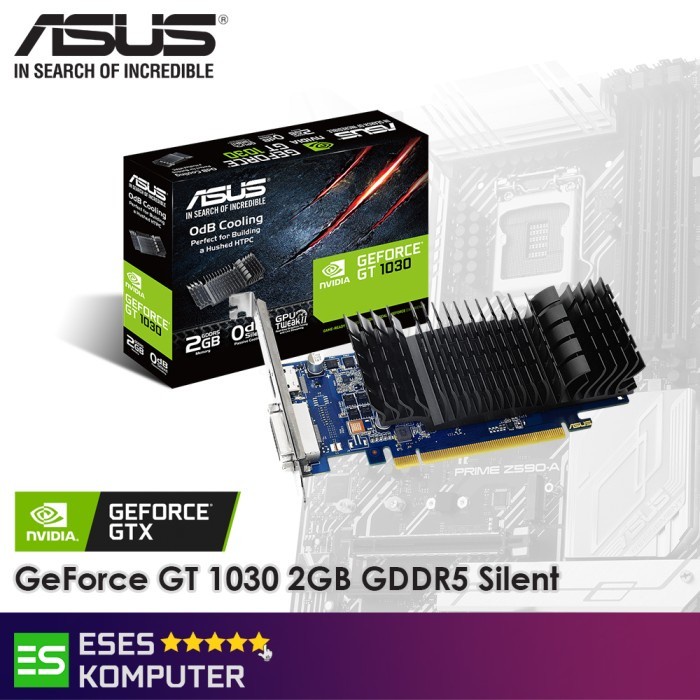 VGA ASUS GeForce GT 1030 2GB DDR5 GDDR5 Silent | GT1030-SL-2G-BRK