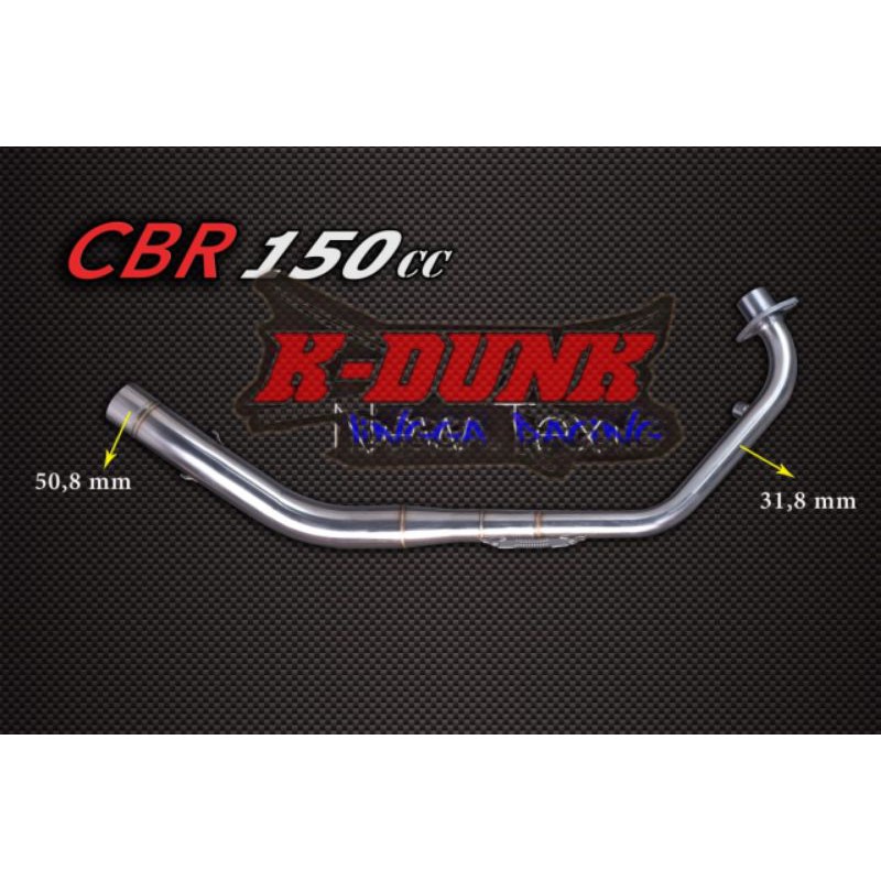 Pipa header leher knalpot CBR 150R full bending stainless