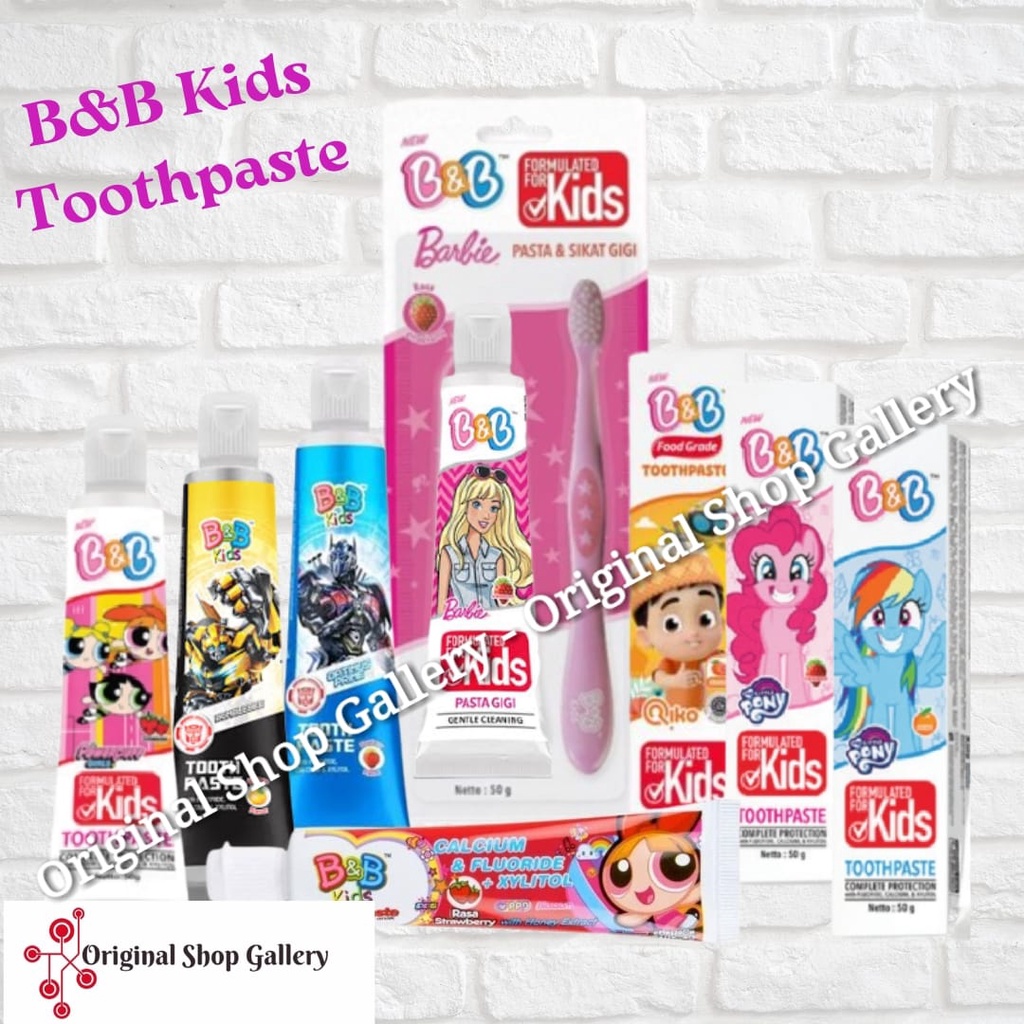 Jual B&B Kids Toothpaste Pasta Gigi Odol Anak Laki Laki || Anak ...