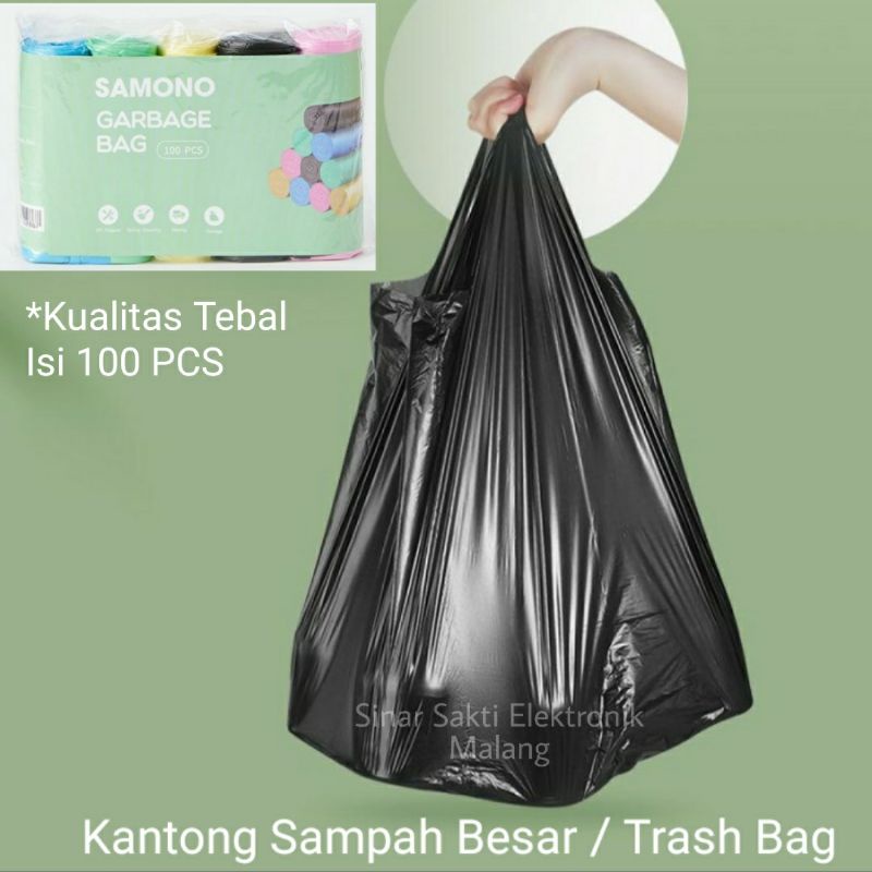 Kantong Sampah Besar Kresek Plastik Trashbag Trash Bag Tebal isi 100 Pcs Warna Warni Hitam Malang