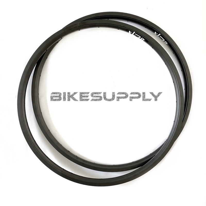 Velg Rims Sepeda XLR8 Lubang 24 H / 28 H / 32 H Ukuran 20 1 3/8 (20 451 / 20+) Alloy Hitam Black