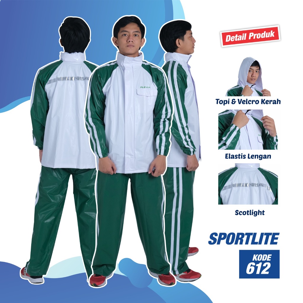 JAS HUJAN PLEVIA JAKET CELANA SPORTLITE 612