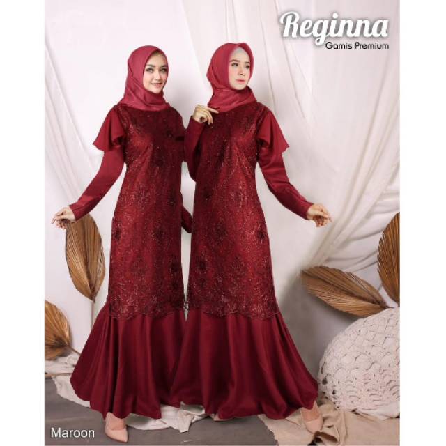 M2 GAMIS PESTA MERMAID REGINNA / KEBAYA WISUDA / DRESS LEBARAN