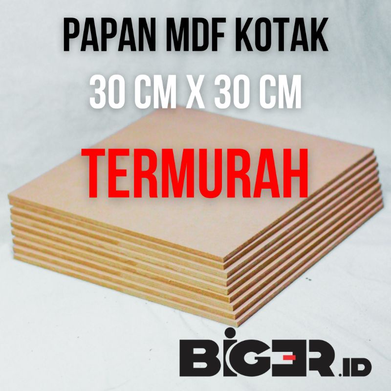 Papan MDF TERMURAH 30X30 / MDF board kotak 30cmX30cm / bahan hiasan dinding murah 30cm X 30cm / papa