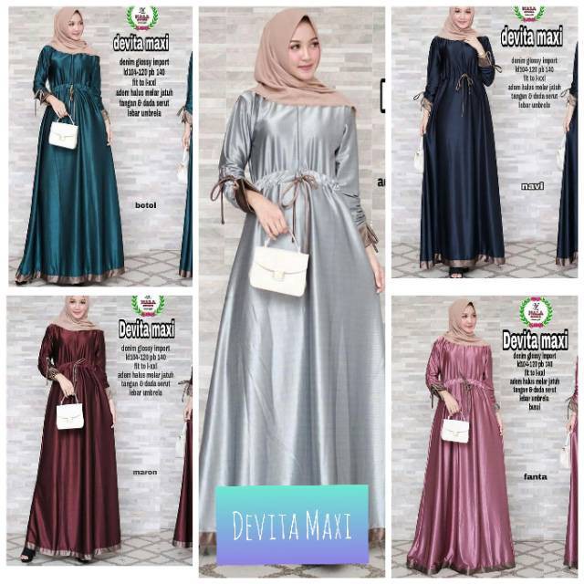 Promo  Termurah Set syari polos maxmara setelan haji umrah umroh fashion muslim devita maxi