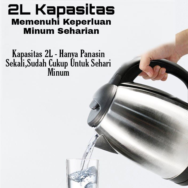 Teko Listrik 2L/ Pemanas Air /Kettle Electric Kapasitas 350W⭐panda99⭐