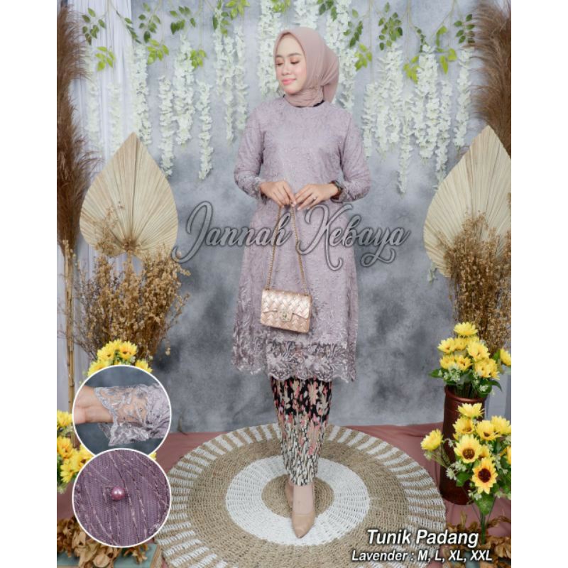 Realpict Stelan kebaya tunik - kebaya Modern - Kebaya Pesta - Kebaya seragam - Kebaya brokat - stelan kebaya wanita