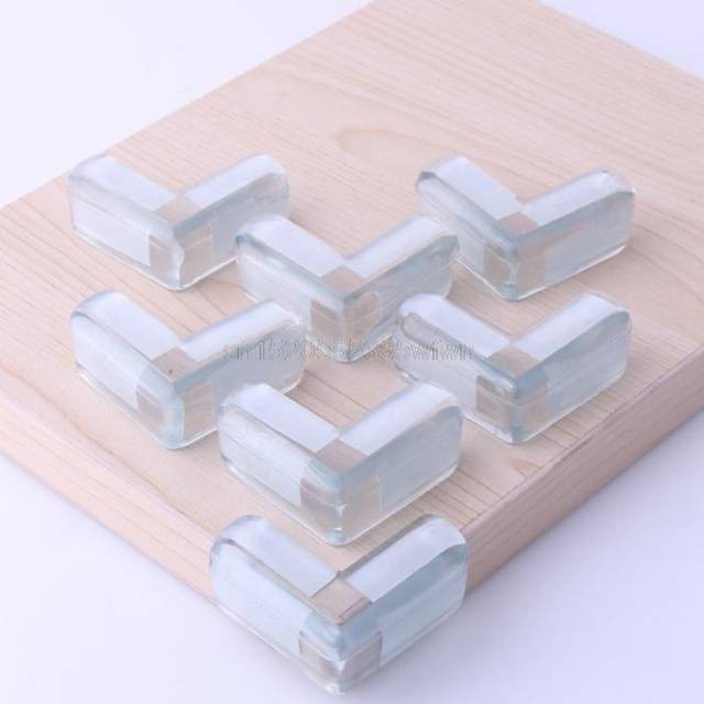 Murmerofficial R403 Pelindung Sisi Meja Siku Meja Kaca Bahan Silikon Aman untuk Bayi Pengaman Meja