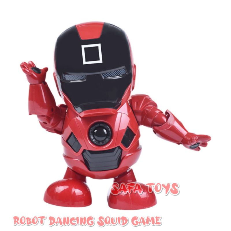 Mainan Robot Squid Game Dance Move White Music And Spotligh Hight Quality