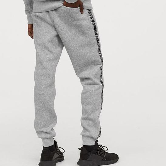 *Langsung Klik Beli,,Ⓜ H&M Jogger Sweatpants GREY ORIGINAL - Celana Joger Pria Branded 797 *nz*
