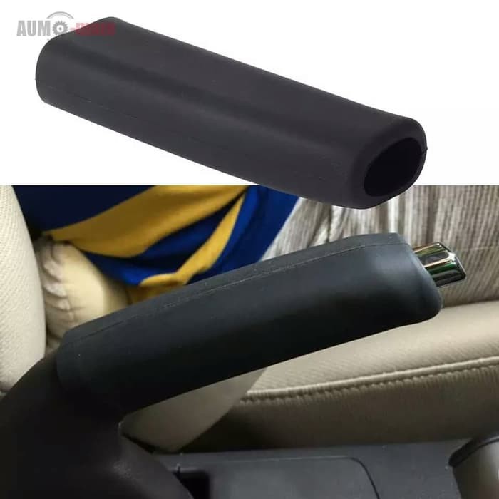 Hitam Cover Silicone Karet Sarung Hand Brake Handrem Rem Tangan Mobil