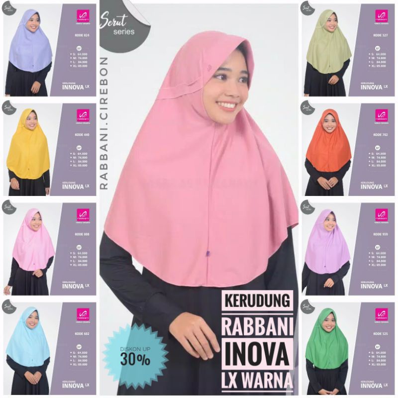 Kerudung Rabbani Terfavorit Warna INNOVA LX