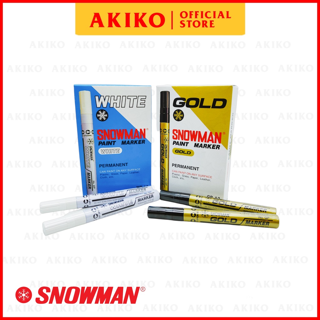 

Spidol Snowman Paint Marker (Gold & White)