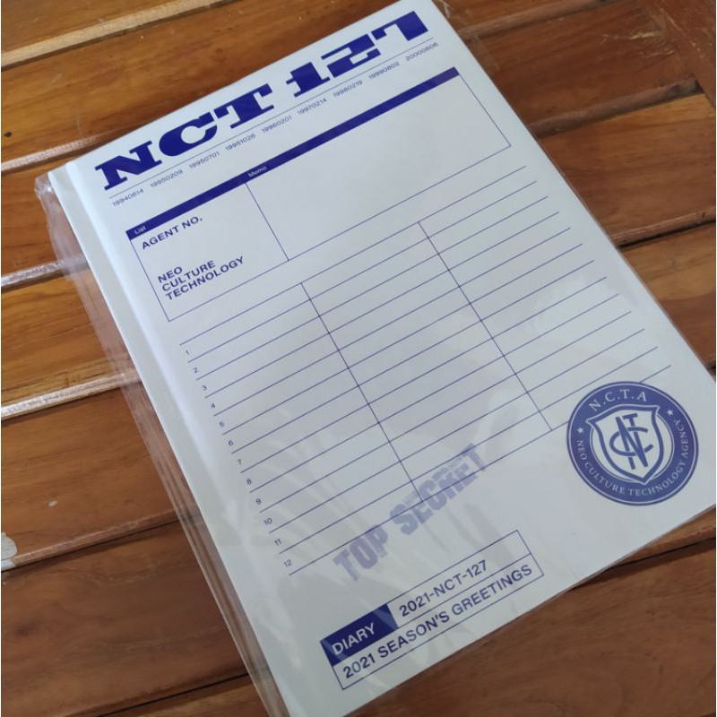 Hardcover Diary Season Greeting NCT127 2021 (Sealed)