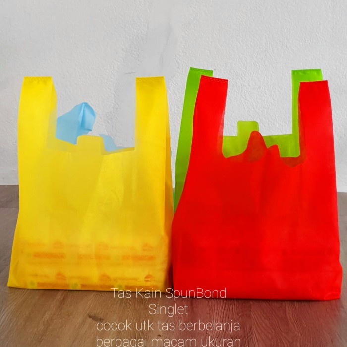

TERBARU Tas Spunbon Kresek / Tas Kain Kresek Uk. 28X45X12 - Putih