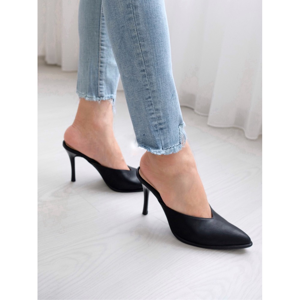 H-0101 Heels Wanita Stilleto Mules 9cm