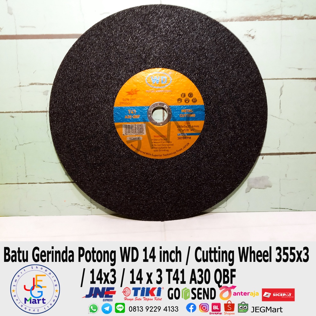 Jual Batu Potong Gerinda Mata Gerinda Wd 14 Inch 14x3 Mm Indonesiashopee Indonesia 7910