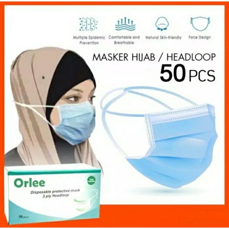 Masker hijab Orlee 3ply