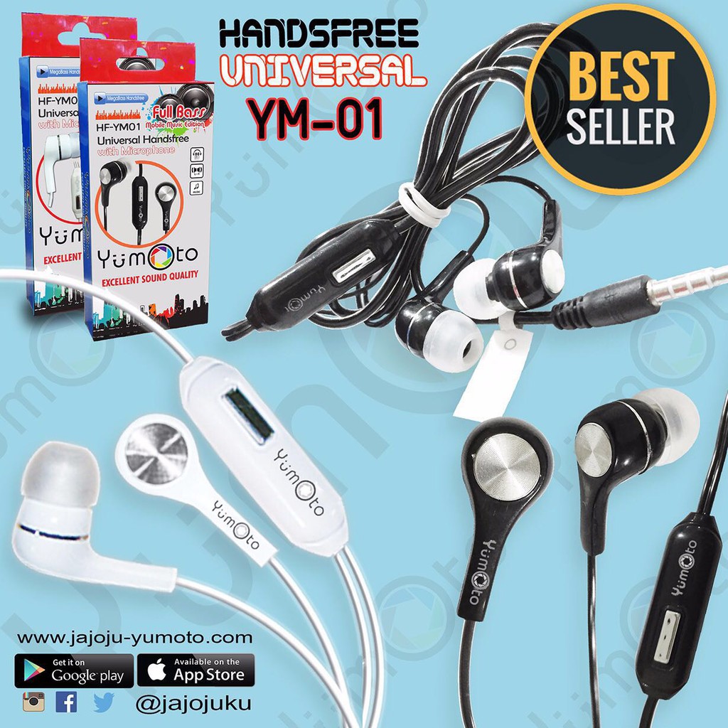 Yumoto YM-01 Universal Smart Handsfree Mega Bass With Microphone - Putih