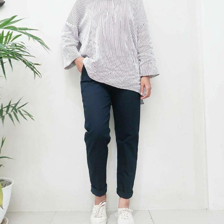 BAGGY PANTS PREMIUM AMERICAN DRILL CELANA PANJANG WANITA CELANA KANTOR KERJA NOT KULOT {Grg31au22υ}