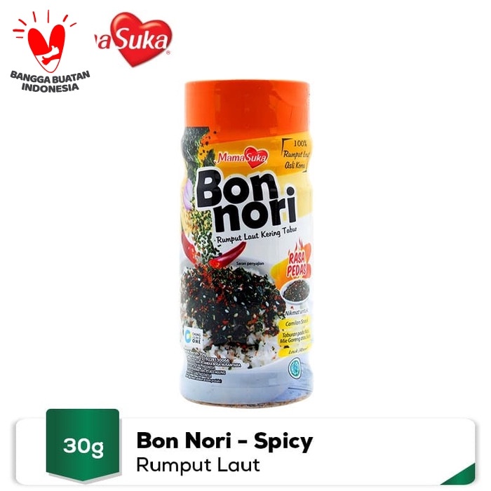 

Instant-Camilan- Mamasuka - Bon Nori Spicy - Botol 30 Gr -Camilan-Instant.
