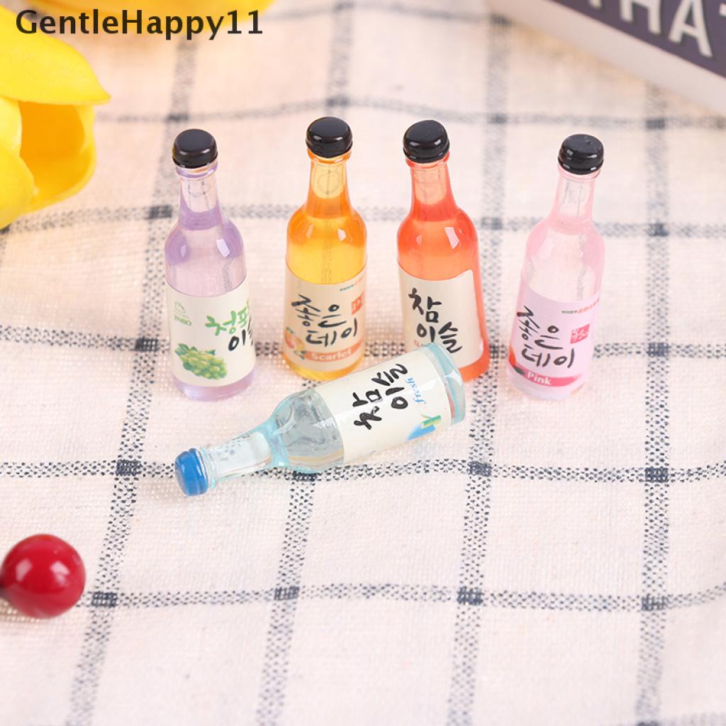 Gentlehappy 10pcs1per12rumah Boneka Miniatur Resin Botol Bir Simulasi Model Botol Anggur