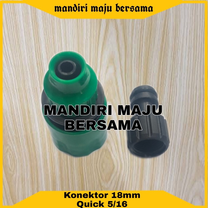 KONEKTOR POMPA DC 18MM DAN QUICK RELASE 8 MM 5/16 HIJAU SOCKET CONNECTOR SELANG