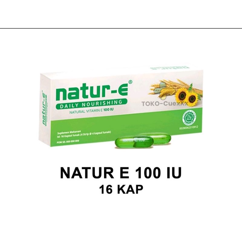 Natur E vitamin kulit 100 iu isi 32 / natur E 100 iu isi 16