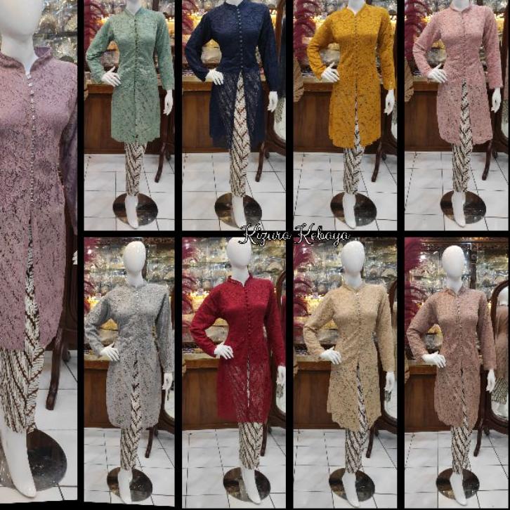 Booming Kebaya Brokat Tunik/Kebaya Ibu Besan Atasan