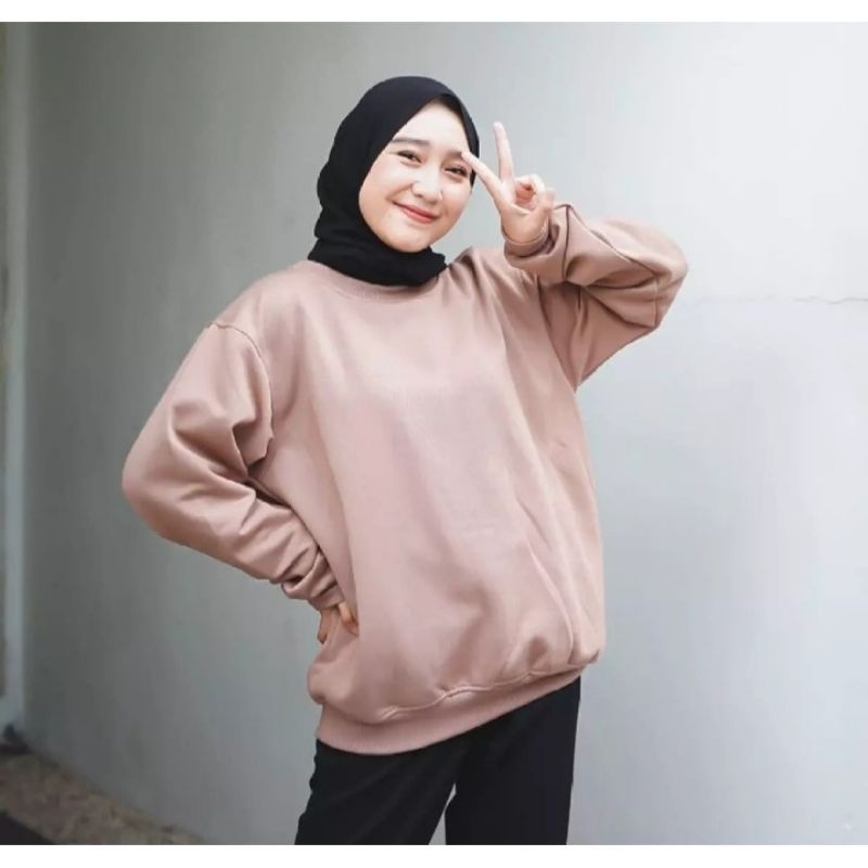 SWEATER_ID Basic Sweater Crewneck Mocca Polos Unisex