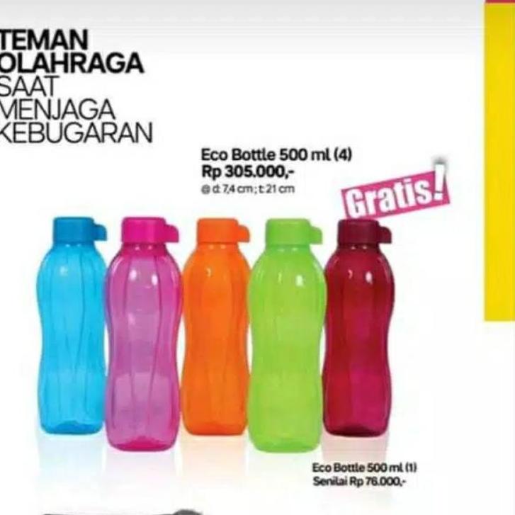 ❇ eco 500ml tutup ulir / eco ulir 310ml /eco botol grovy 750ml tupperware/eco 1 Liter Tupperware/ ➦