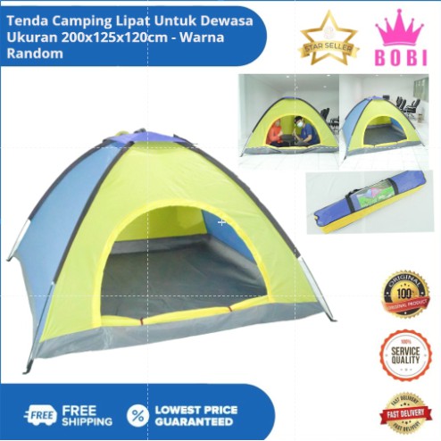 Tenda Camping Dewasa kode 10200-33 /  Tenda Kapasitas 1-3 Orang Tenda Otomatis Outdoor&amp;Indoor