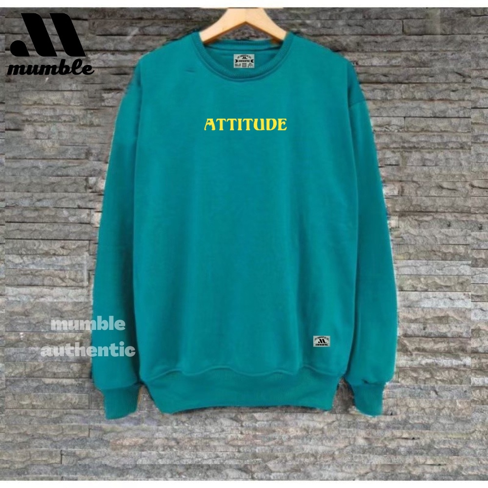 Sweater Crewneck Pria Distro Original List ATTITUDE  Switer Oblong Cowok Brand Lokal Bandung Ori Sweter Cowok