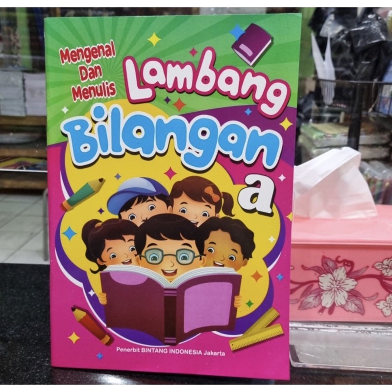 Buku mengenal dan menulis lambang bilangan A