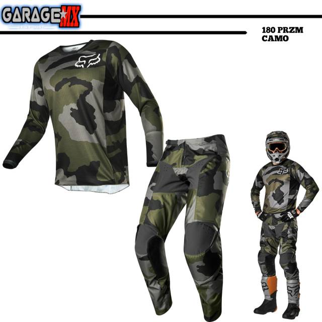 GEAR SET FOX 180 PRZM CAMO ORIGINAL.JERSEY FOX ORIGINAL.JERSEY SET FOX.JERSET FOX.MOTOCROSS.TRAILL