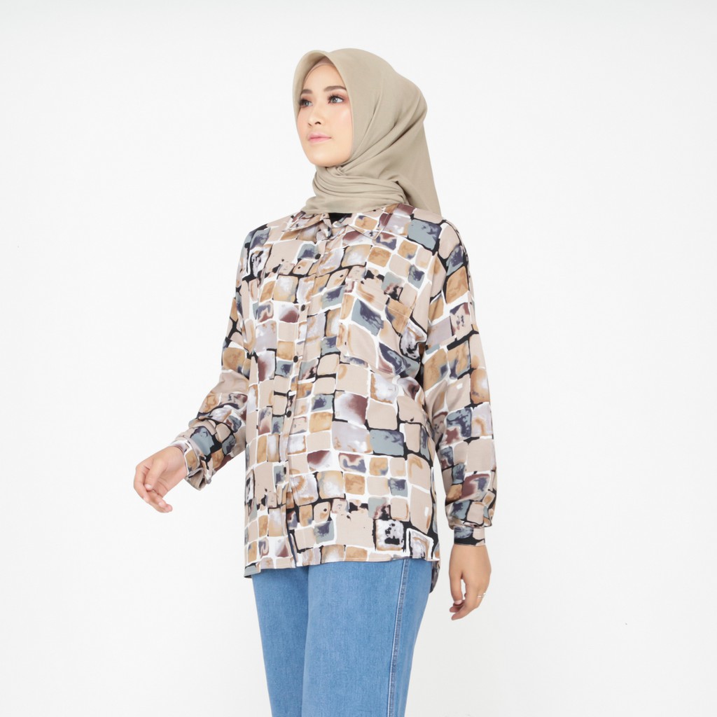 Kemeja Wanita Terbaru Busui LD 120 Bahan Rayon viscose-5