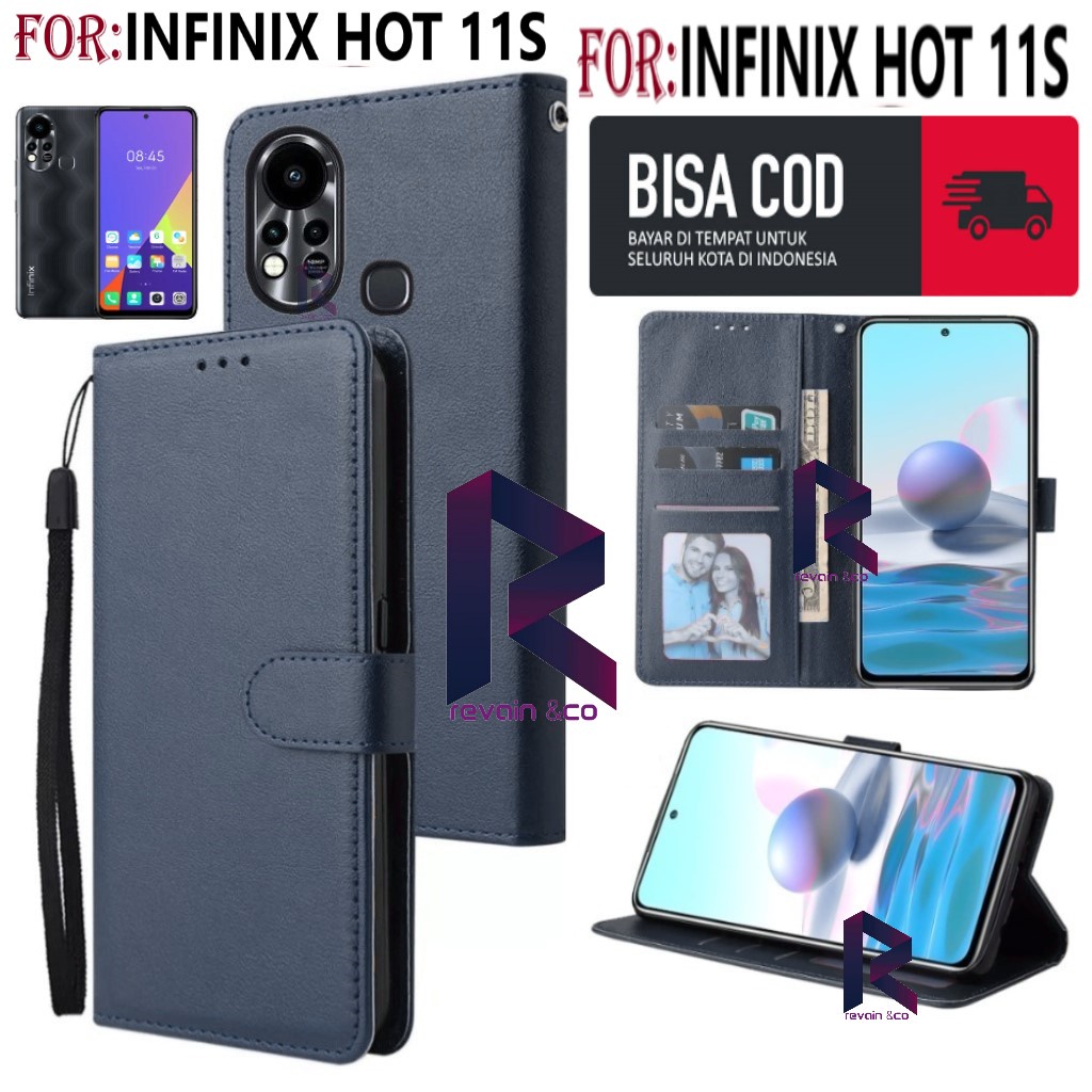 NEW INFINIX HOT 11S CASE FLIP WALLET LEATHER KULIT PREMIUM SARUNG BUKA TUTUP FLIP CASE INFINIX HOT 11S