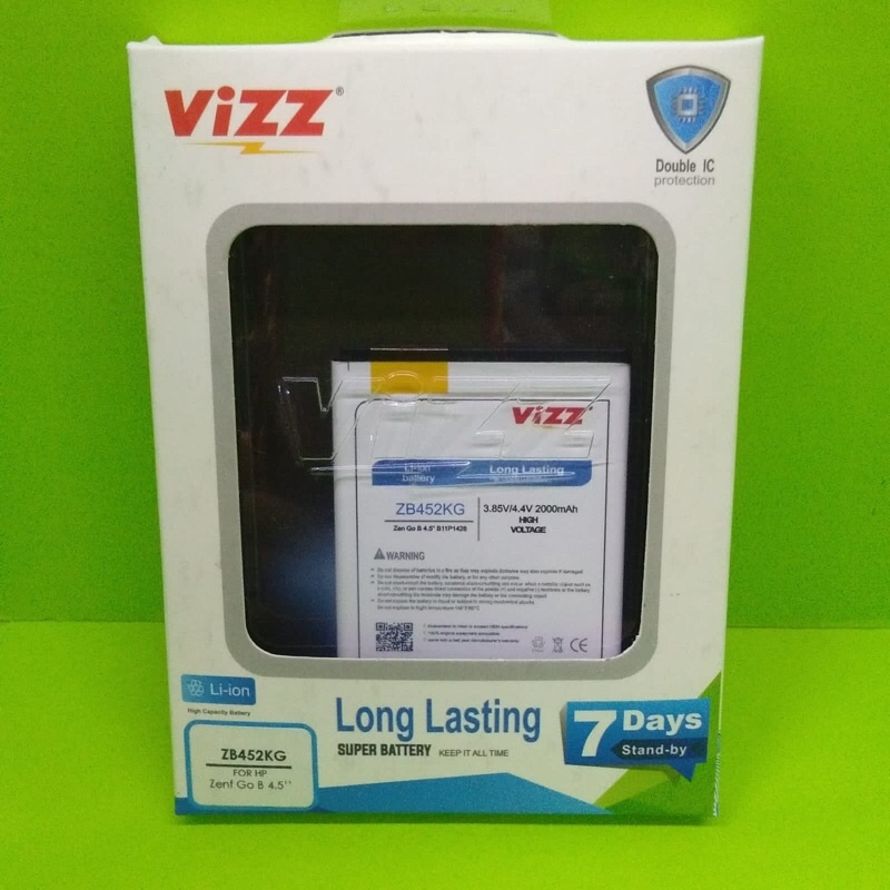 baterai double power vizz zenfone go b 4.5 zb452kg