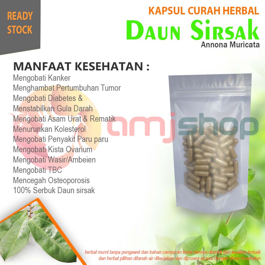 

Daun sirsak kapsul curah herbal daun sirsak kapsul herbal kanker tumor asam urat rematik