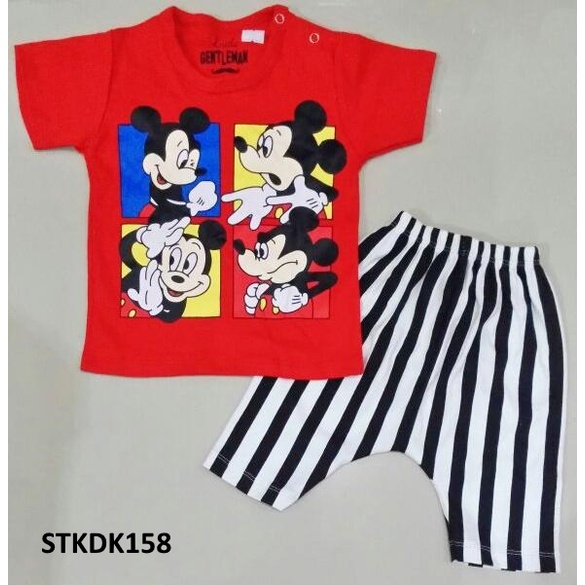 STKDK159 - Setelan Anak Kecil Mickey Action Grey