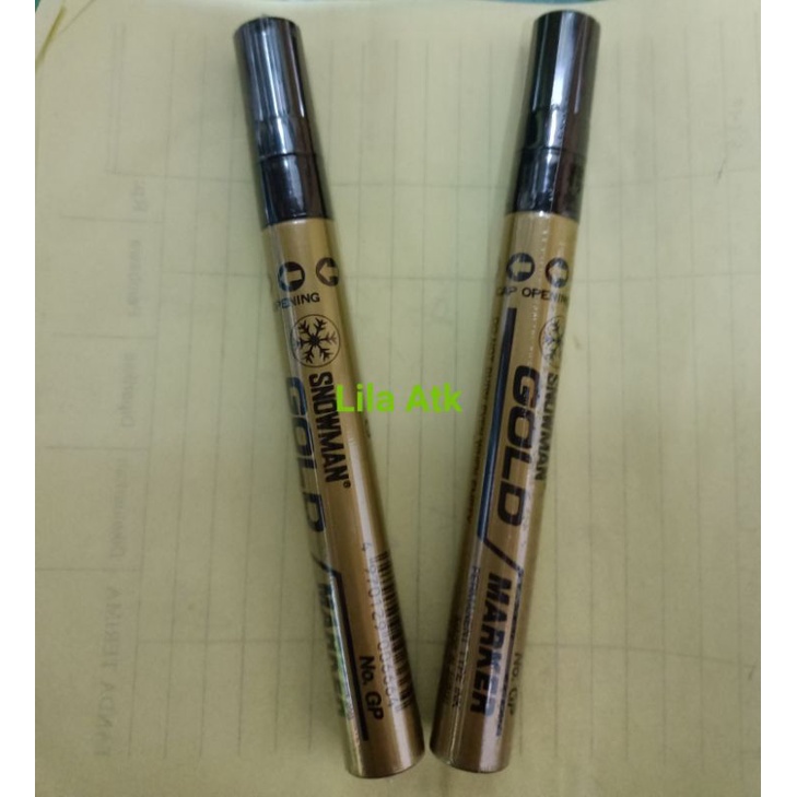

Spidol Permanent SNOWMAN Paint Marker GOLD/WHITE/SILVER