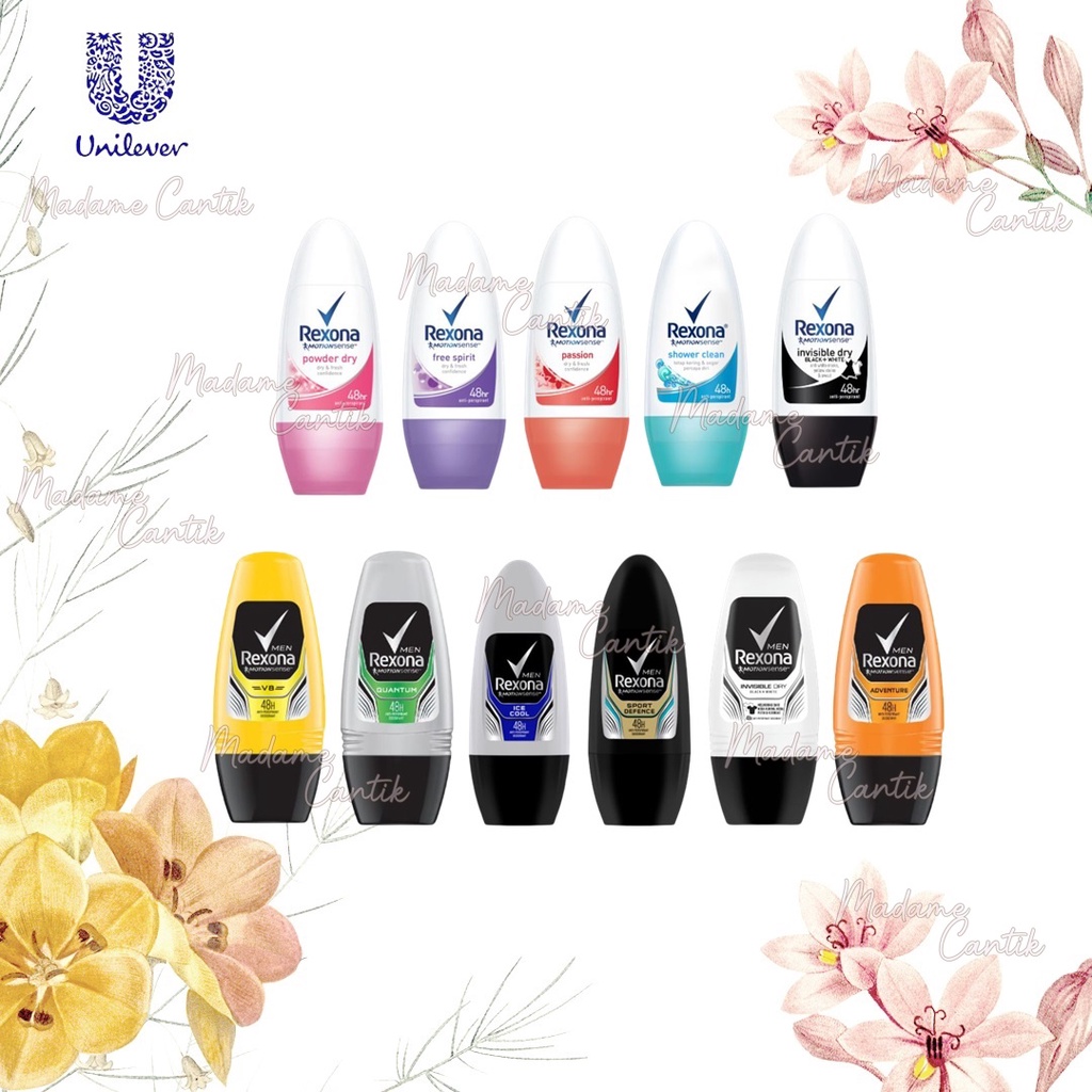 ✿ MADAME ✿ REXONA DEODORANT ROLL ON MEN WOMEN SERIES - DEODORANT ROLL ON ALL VARIAN BPOM