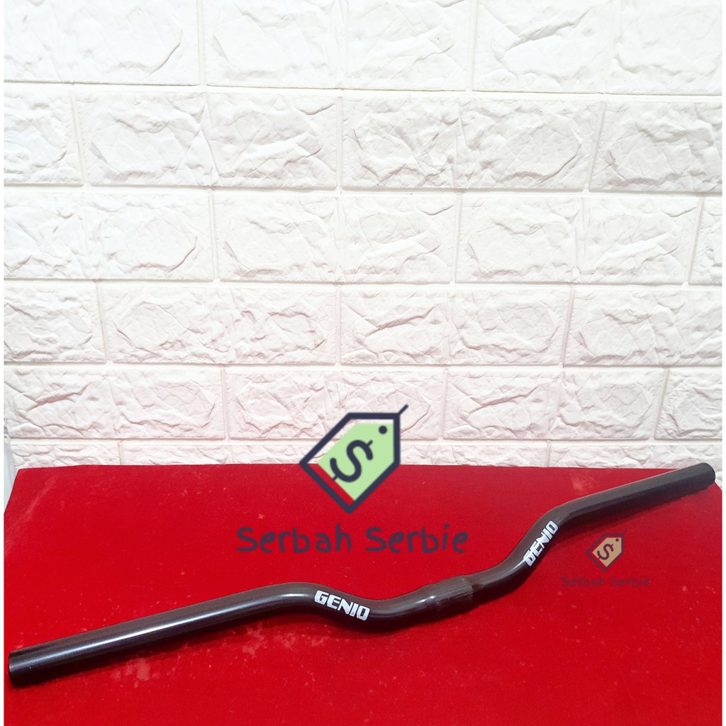 STANG SEPEDA STANDAR 25.4 CM GENIO HANDLE BAR RISE BAR ALLOY STEEL HITAM HANDLEBAR FIXIE MTB BALAP