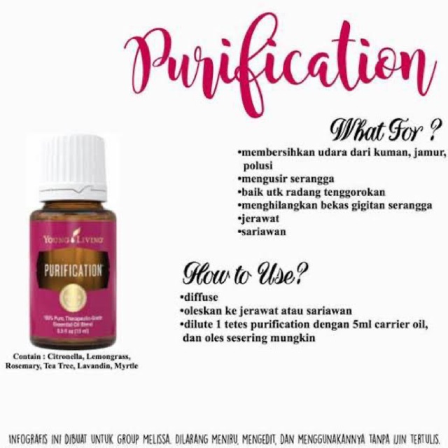 Purification Essential Oil Youngliving 15ml Untuk Detox Udara Shopee Indonesia