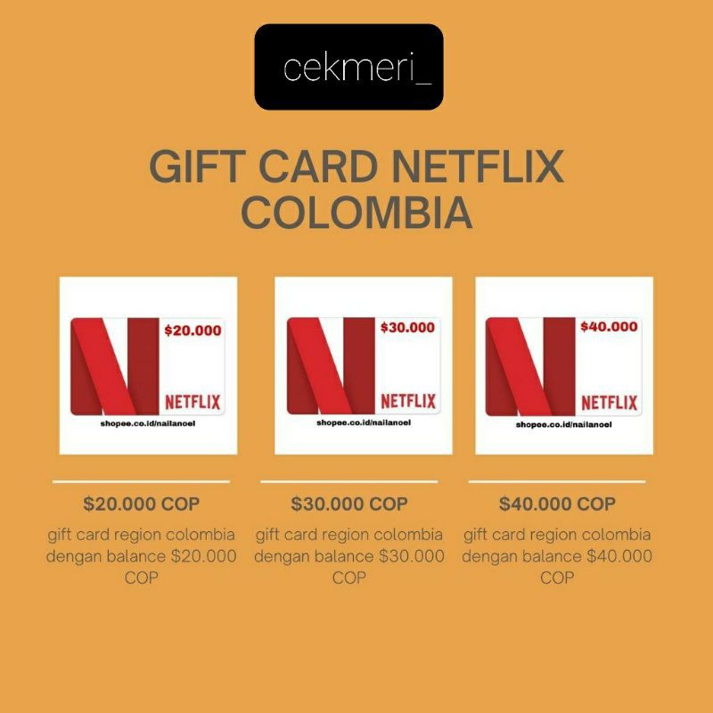 Flix Gift Card Giftcard Cop Colombia Indonesia