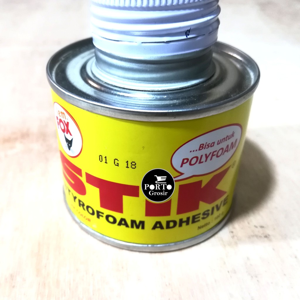 Lem Fox Stik Styrofoam Sterofom Adhesive Bening Clear Glue 100 gram