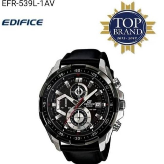 Jam Pria Merek Casio Edifice Miyota 100% Fullset Type EFR 539 EFR539 Black